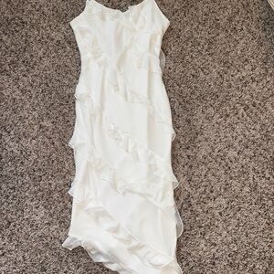 White Ruffled Dress